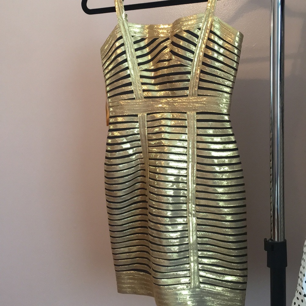 Beautiful BCBG gold dress